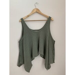 We The Free Sing La La Tank Handkerchief Hem Green Size Large Boho Festival